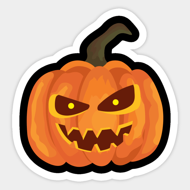 halloween pumpkin monster Sticker by monika27